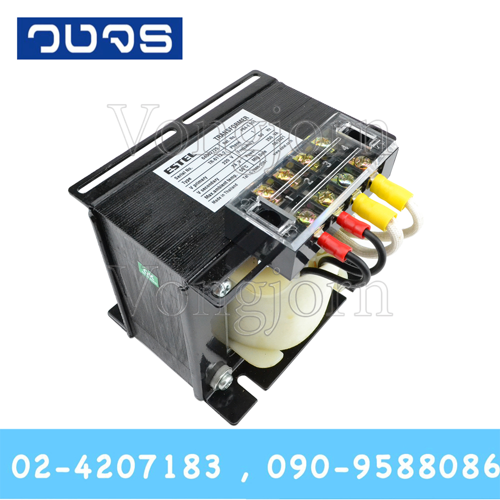 หม้อแปลงESTEL Input 0 220 VAC Output 0 24 VAC 250 VA