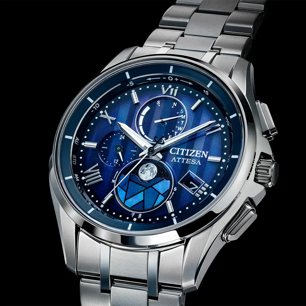 Citizen BY1000-51L นาฬิกาผู้ชาย ATTESA Moon Phase Radio Controlled Titanium Eco-Drive Limited 2,200pcs Men's Watch