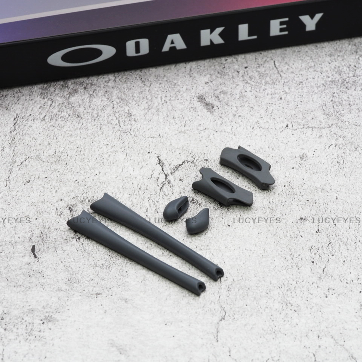ชุดยางขาแว่น + แป้นจมูก OAKLEY OO9112, FLAK JACKET สีเทา