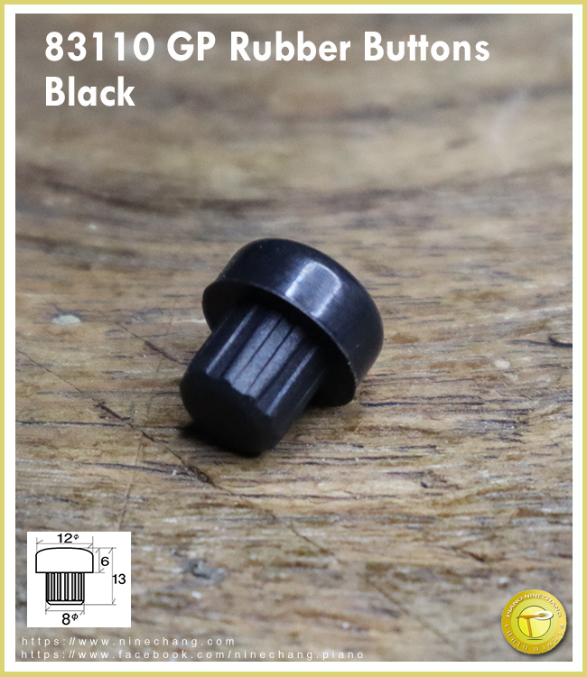 83110 GP Rubber Buttons black