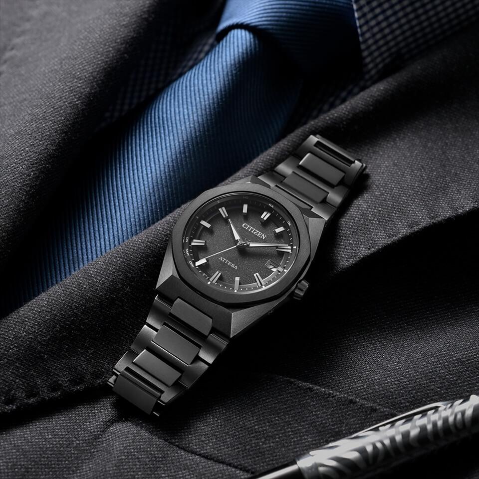 Citizen CB3045-61E นาฬิกาผู้ชาย Eco-Drive Attesa Titanium Radio-Controlled Made in Japan Men's Watch