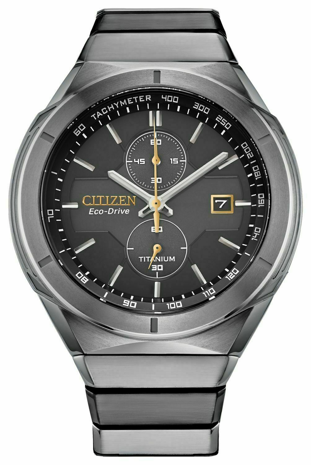 Citizen CA7058-55E นาฬิกาผู้ชาย Eco-Drive Super Titanium Armor Chrono Men's Watch