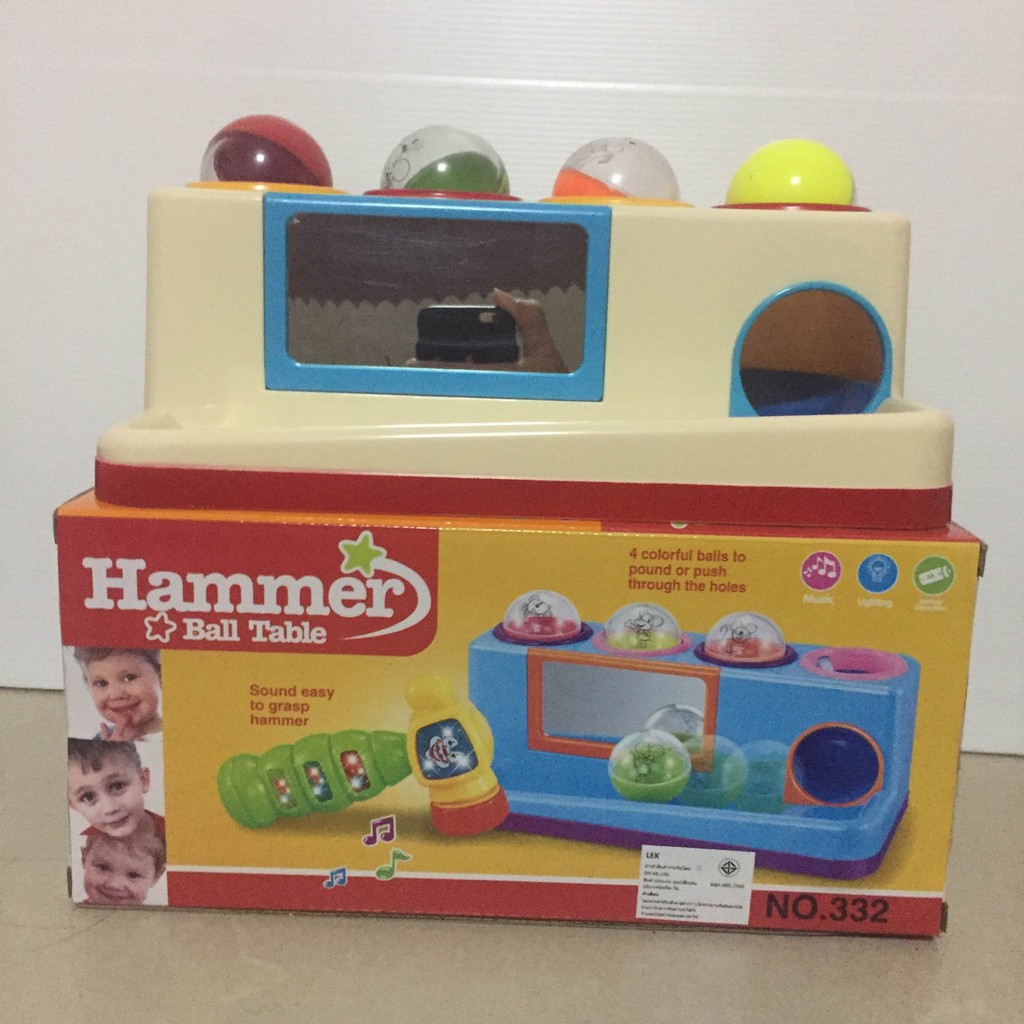 ฆ้อนทุบบอล HAMMER TABLE มีสี มีไฟ ลูกบอล 4 ลูก