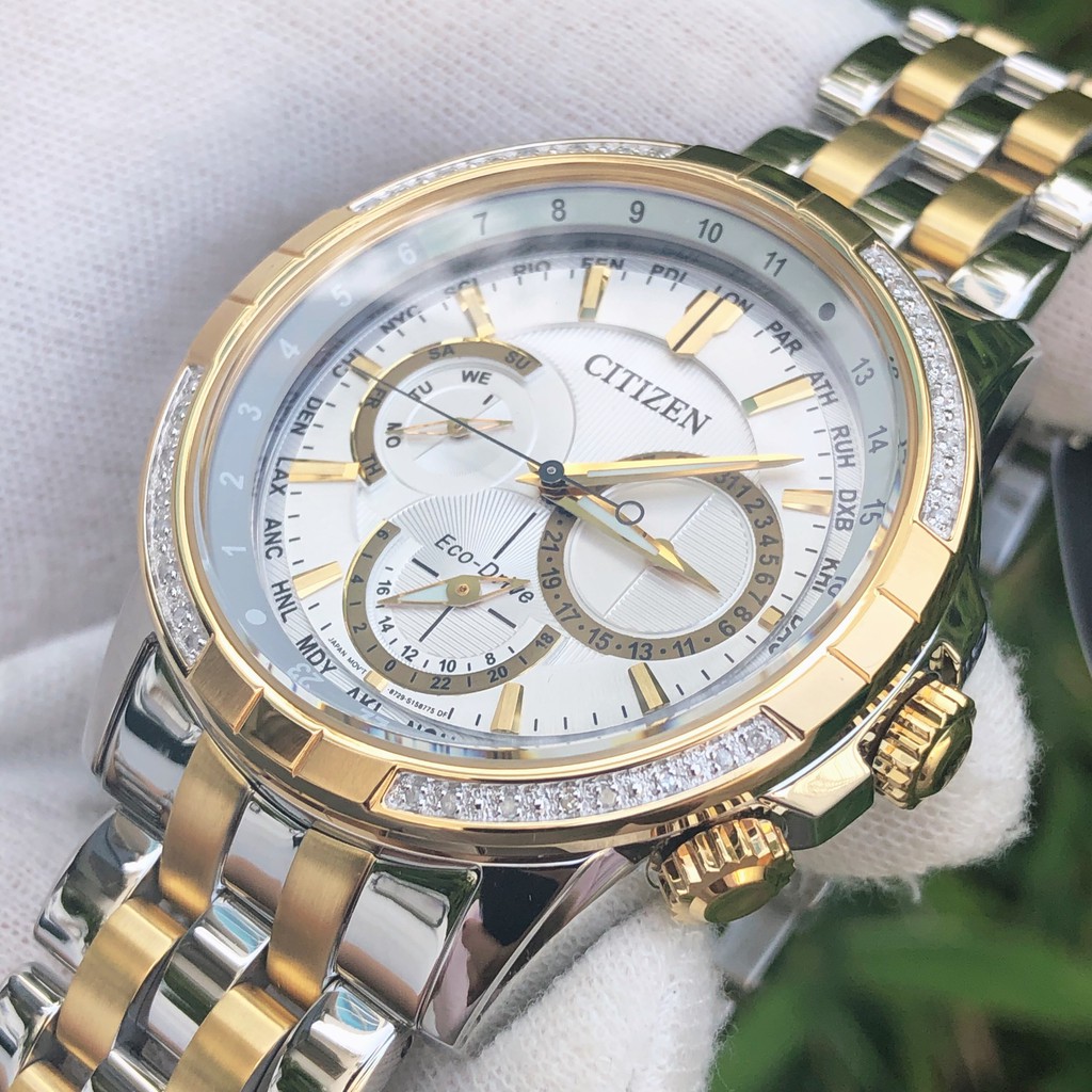 Citizen BU2084-51A นาฬิกาผู้ชาย Eco-Drive Calendrier World Time Men's Watch