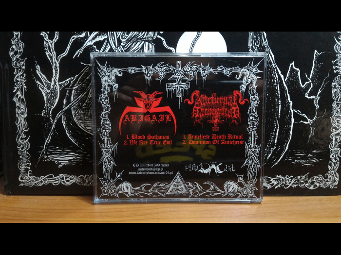 ABIGAIL/NOCTURNAL DAMNATION'Sacrilegious Fornication Masscare... Filthy Desekrators!'CD.