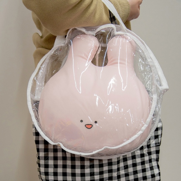 [PRE-ORDER] MOGU x Asamimi-chan Bead Cushion หมอนตุ๊กตา เม็ดบีด อาซามิมิจัง น้องกระต่าย หูยาว หน้ากลม หัวใหญ่ พร้อมกระเป๋าใส นำเข้าจากญี่ปุ่น ふにもち♡あさみみちゃん おかおクッション