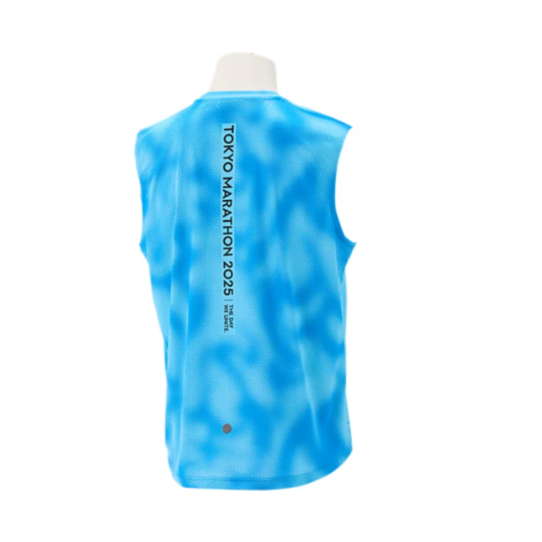 [PRE-ORDER] Asics Japan เสื้อวิ่ง แขนกุด โตเกียวมาราธอน 2025 Tokyo Marathon Sleeveless Shirt สี Aquarium นำเข้าจากญี่ปุ่น 東京マラソンスリーブレスシャツ
