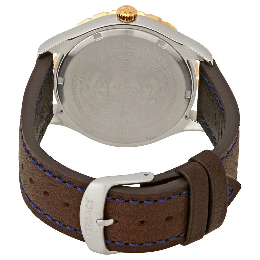 Versace V11080017 นาฬิกาผู้ชาย Hellenyium GMT Quartz Swiss Made Men's Watch