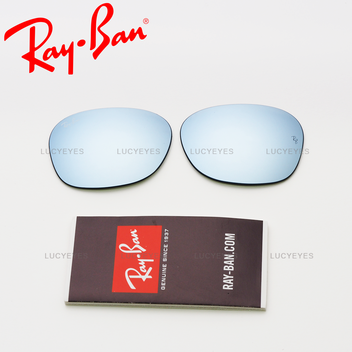 เลนส์ RAYBAN แท้ 100% RB2132F 622/30, NEW WAYFARER เลนส์สีปรอทเงิน