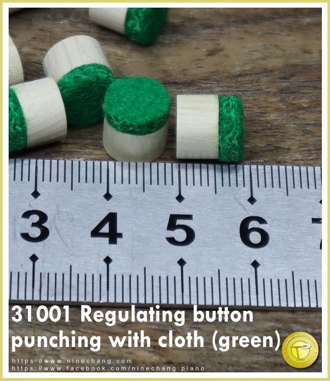 31001 Regulating button punching with cloth (green)