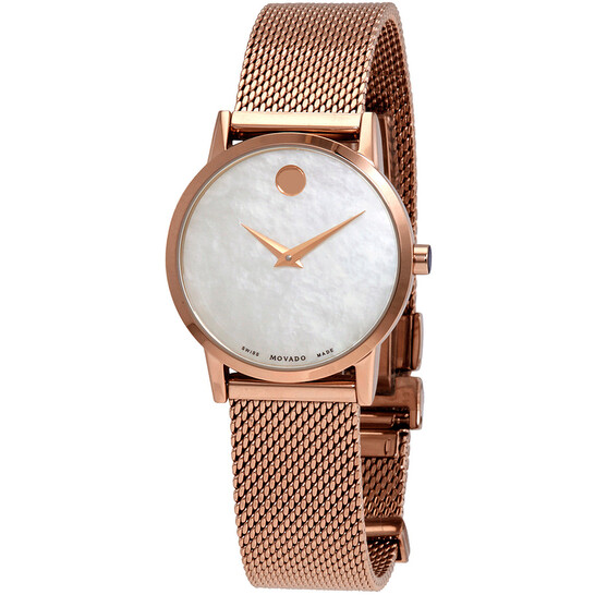 Movado 0607352 นาฬิกาผู้หญิง Museum Rose gold Quartz Women's Watch