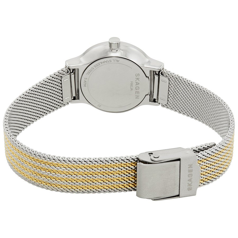 Skagen SKW2698 นาฬิกาผู้หญิง Skagen รุ่น SKW2698, Freja Two-Tone Steel-Mesh Quartz Women's Watch