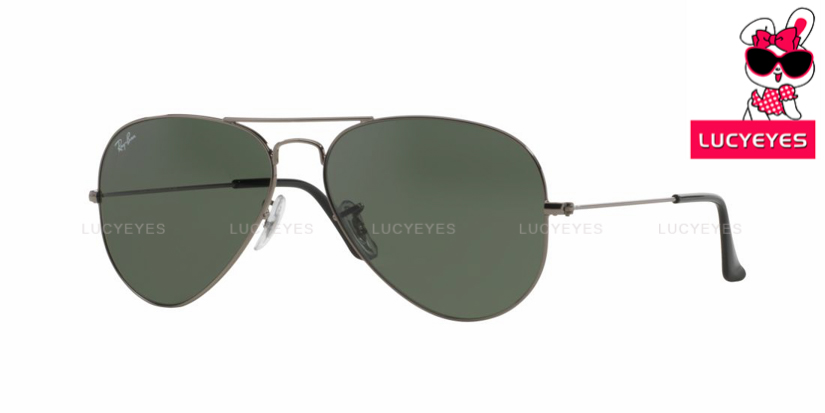 RAYBAN RB3025 W0879 ORIGINAL AVIATOR Size58 กรอบGUNMETAL เลนส์ G-15(เขียวดำ)