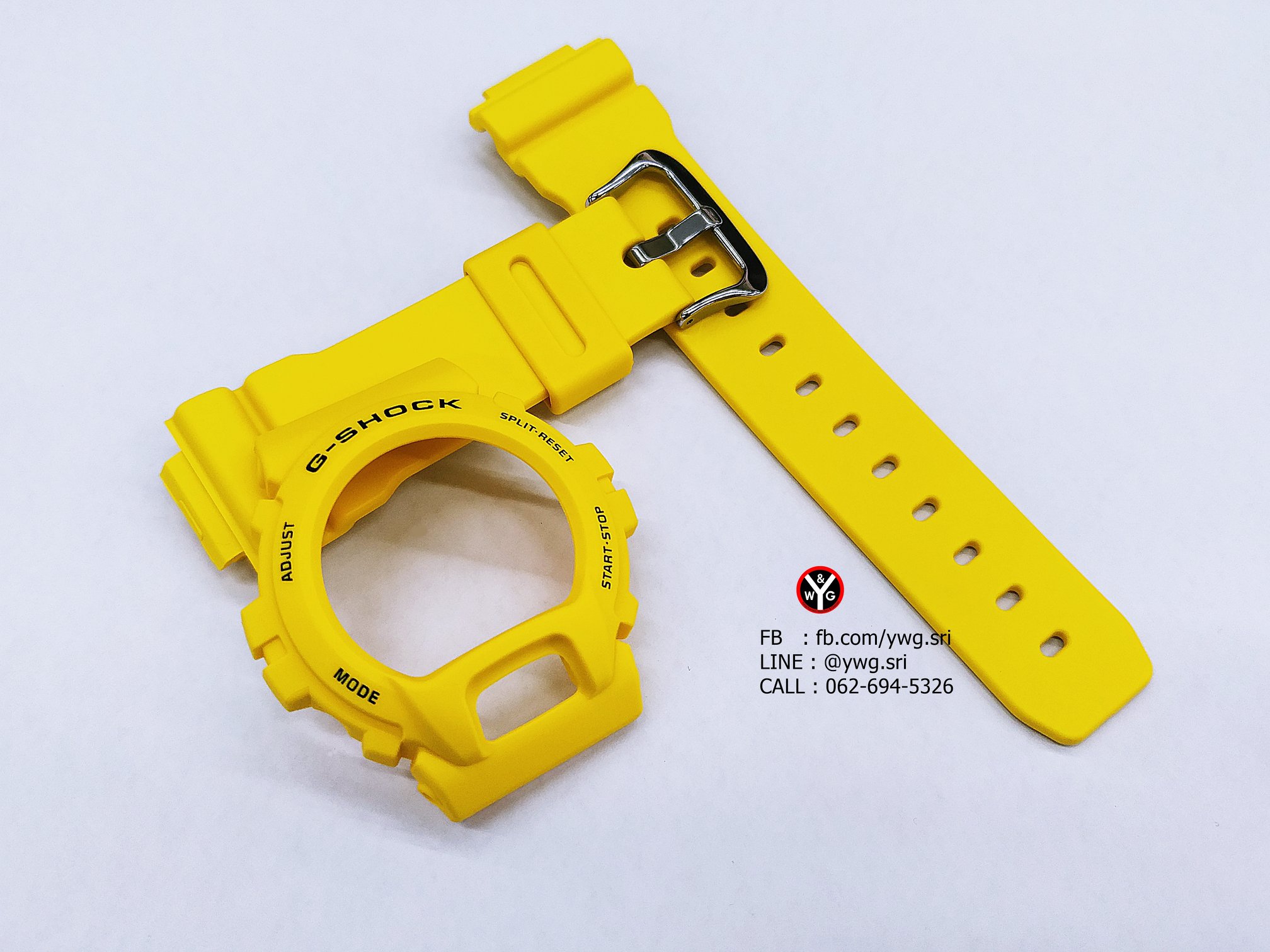 กรอบสาย G-SHOCK แท้ สีเหลืองฟร้อนดำ ใส่ได้รับรุ่น G-6900 ,GLX-6900