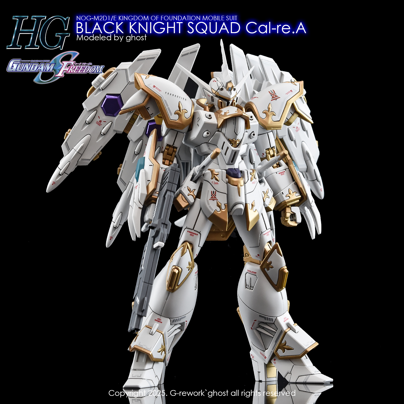G-REWORK CUSTOM DECAL HG BLACK KNIGHT SQUAD Cal-re.A