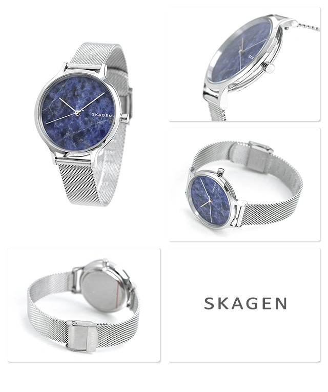 Skagen SKW2718 นาฬิกาผู้หญิง Skagen รุ่น SKW2718, Anita Steel-Mesh Stone Quartz Women's Watch