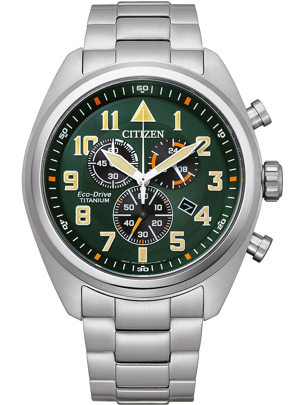 Citizen AT2480-81X นาฬิกาผู้ชาย Titanium Chonograph Eco-Drive Men's Watch