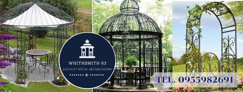 WhiteSmith63 ซุ้มแต่งสวน ซุ้มไม้เลื้อย ซุ้มโดม ซุ้มกาเซโบ เฟอร์นิเจอร์เหล็ก