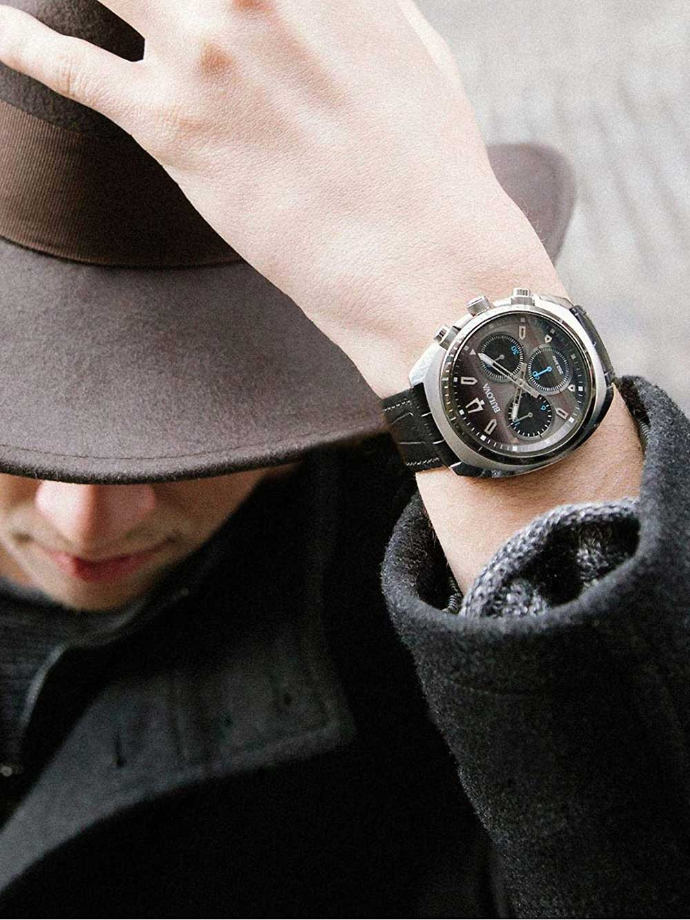 Bulova 98A155 นาฬิาผู้ชาย Curv Chronograph Quartz Men's Watch