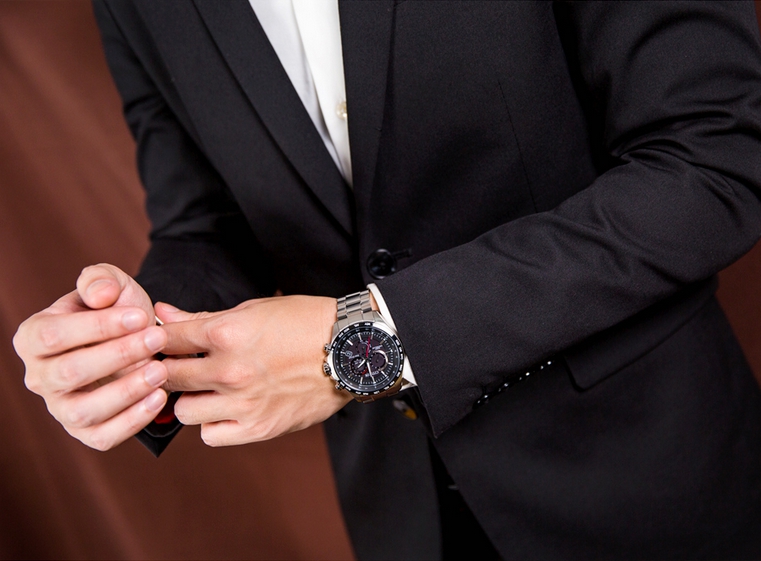 Citizen CB5838-85E นาฬิกาผู้ชาย Eco-Drive Radio Controlled Perpetual Chronograph Men's Watch