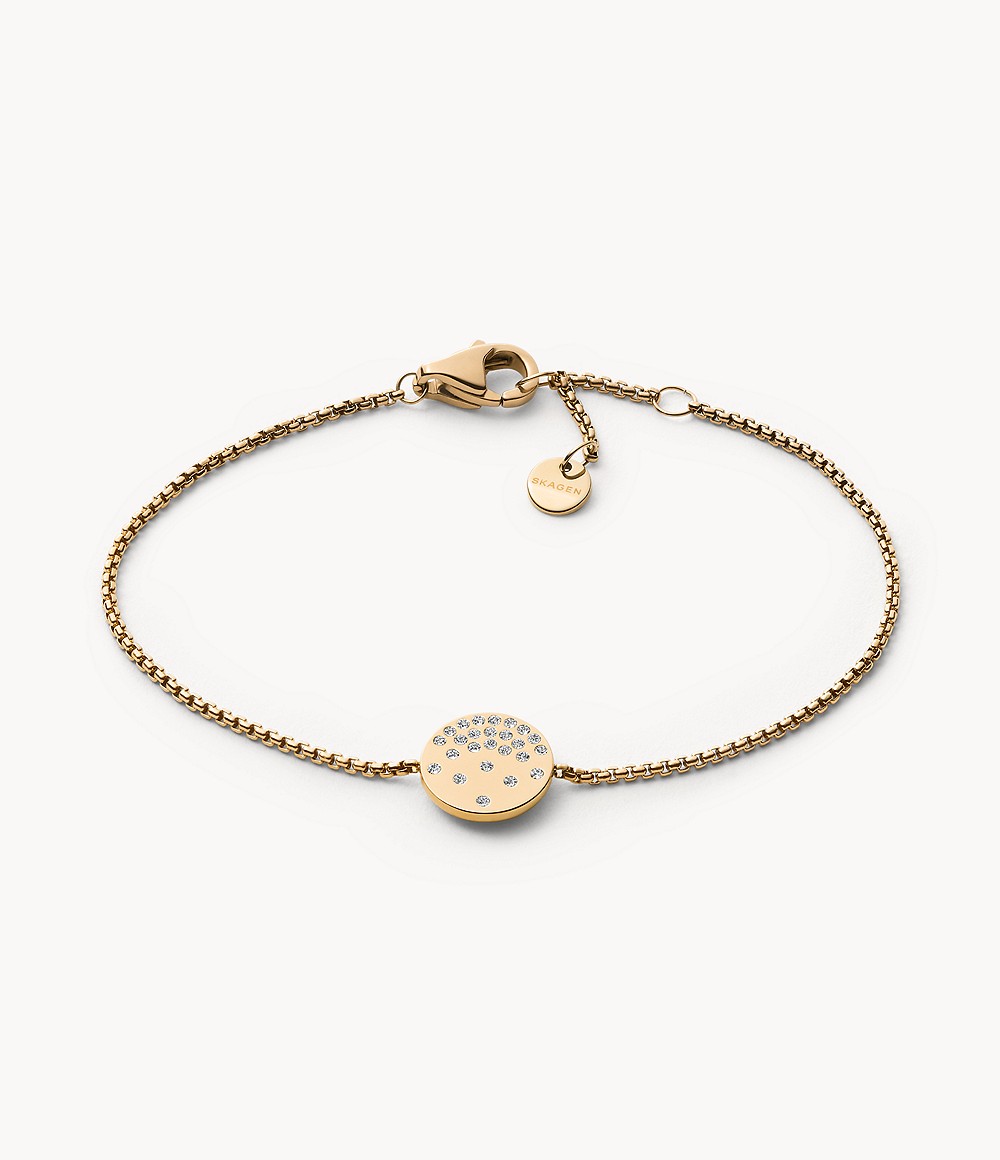 Skagen SKW1148 นาฬิกาผู้หญิง Skagen รุ่น SKW2837, Freja Two-Hand Gold-Tone + Box Set Quartz Women's Watch