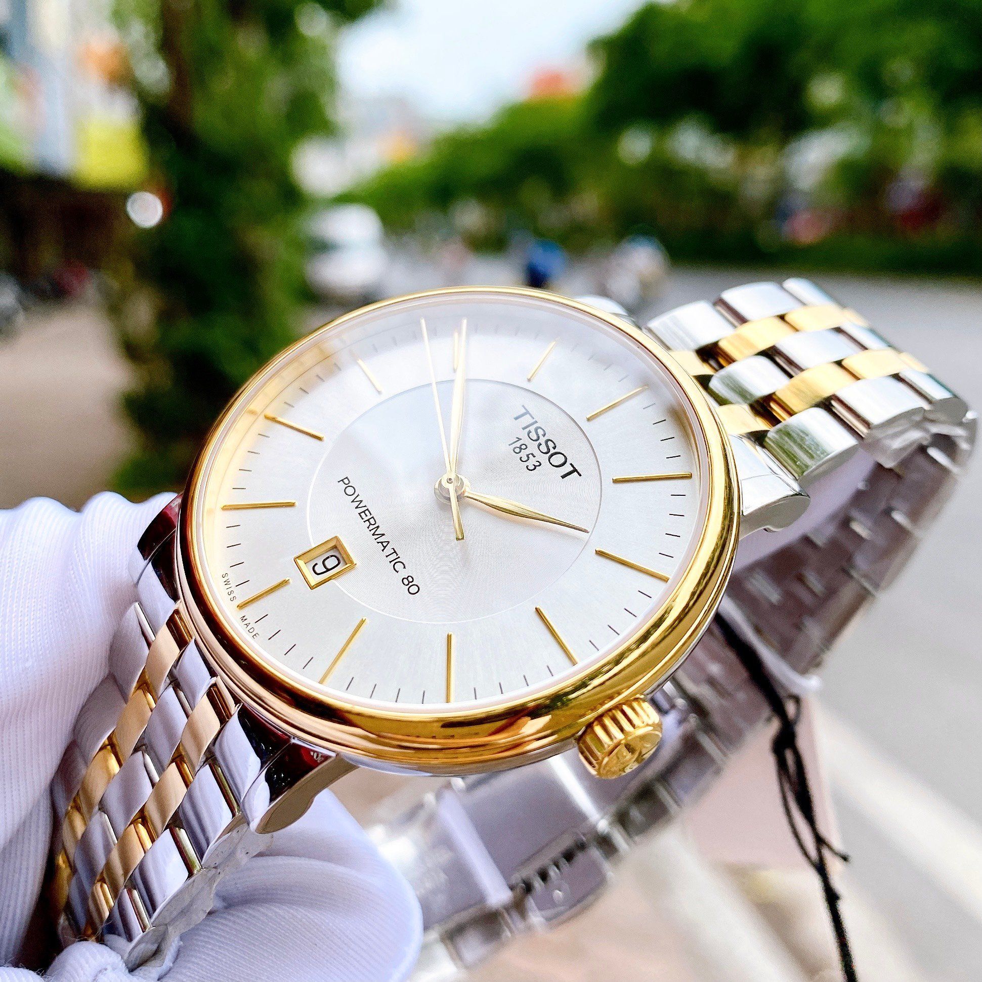 Tissot T122.407.22.031.00 นาฬิกาผู้ชาย T1224072203100, Carson Premium Powermatic 80 Men's Watch