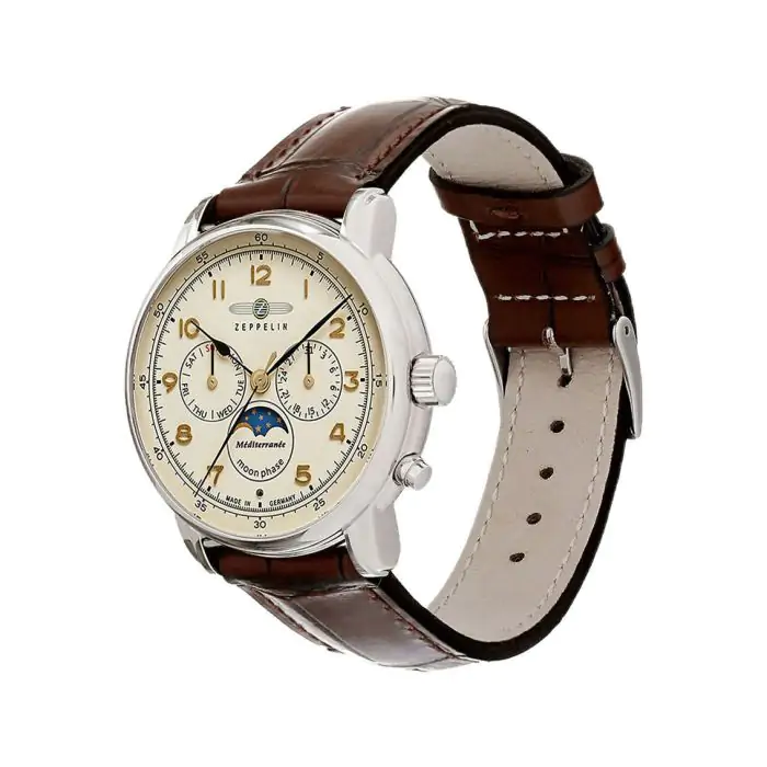 Zeppelin 9637-5 นาฬิกาผู้ชาย Quartz Moonphase Men's Watch