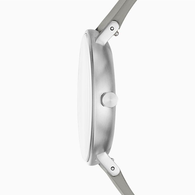 Skagen SKW6467 นาฬิกาผู้ชาย Aaren Dark Gray Leather Men's Watch