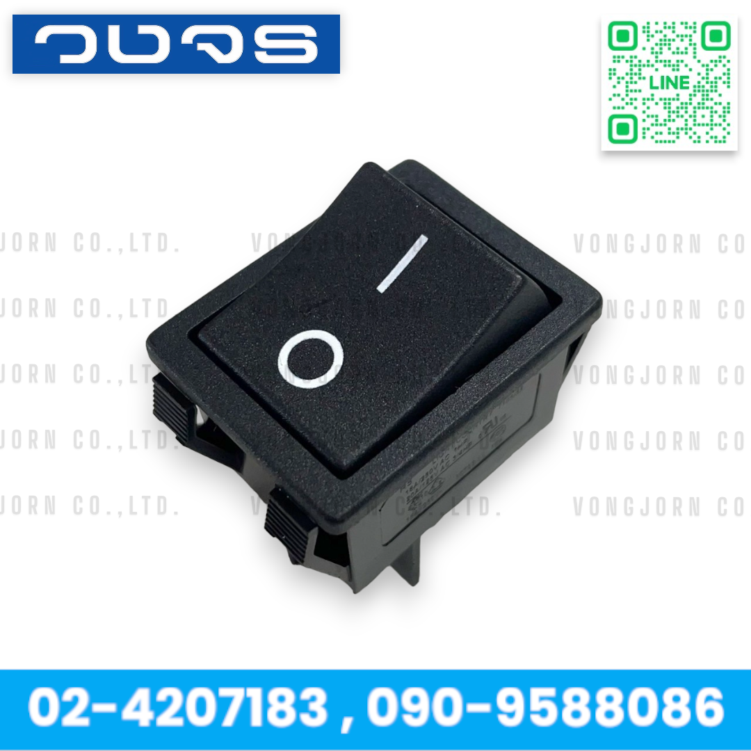Switch Light Country R515KKFT0FA 16A 220V 4ขา ON-OFF สีดำ
