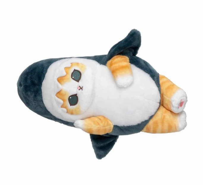 [PRE-ORDER] ตุ๊กตา แมวโมฟุ Mofusand ชุดหัวฉลาม ท่านอน นำเข้าจากญี่ปุ่น โมฟุซาน mofu mofusand サメにゃん寝転びぬいぐるみ(涅槃ポーズ)