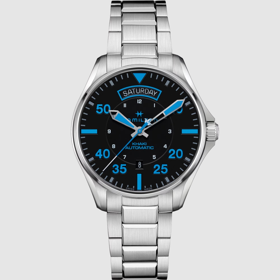 Hamilton H64625131 นาฬิกาผู้ชาย KHAKI AVIATION PILOT DAY-DATE - AIR ZERMATT AUTO Men's Watch