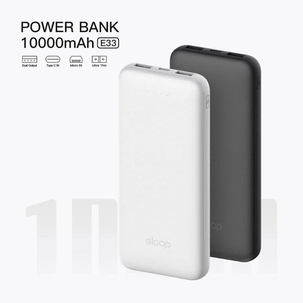 แบตสำรอง Orsen by Eloop E33 ความจุ 10000mAh ชาร์จ 2.4A 12W