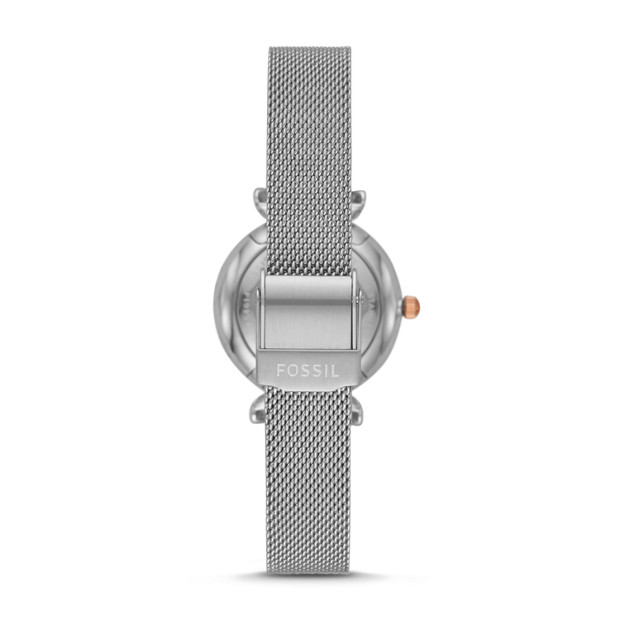 Fossil ES4614 นาฬิกาผู้หญิง Carlie Mini Three-Hand Stainless Steel Women's Watch