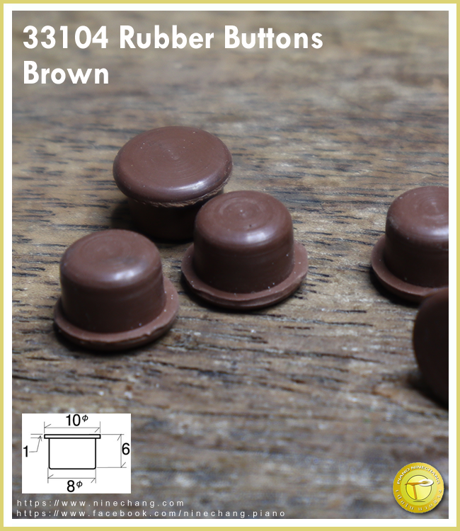 33104 Rubber Buttons Black