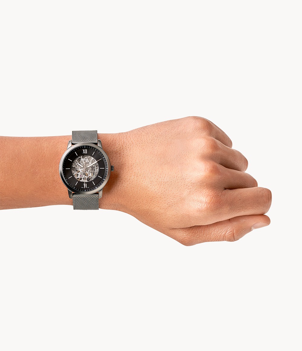 Fossil ME3185 นาฬิกาผู้ชาย Neutra Automatic Smoke Men's Watch