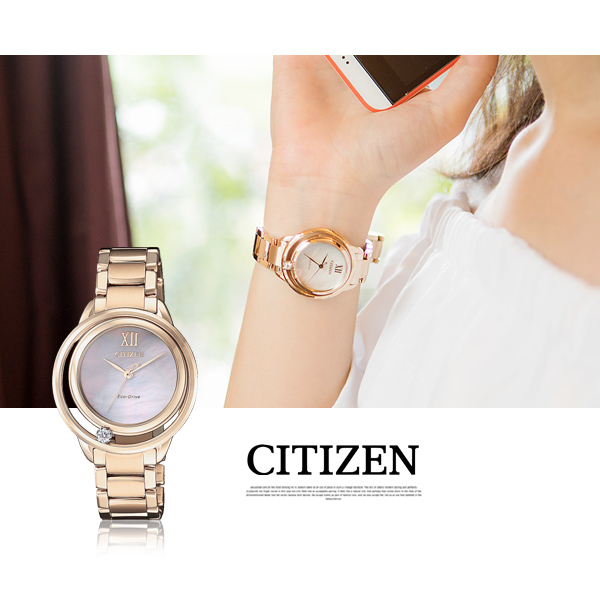 Citizen EW5513-80D นาฬิกาผู้หญิง Citizen L Eco-Drive Diamond Women's Watch