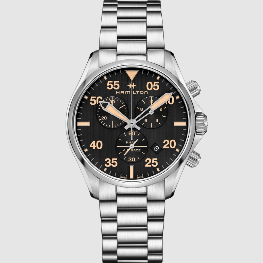 Hamilton H76722131 นาฬิกาผู้ชาย KHAKI AVIATION KHAKI PILOT CHRONO QUARTZ Men's Watch