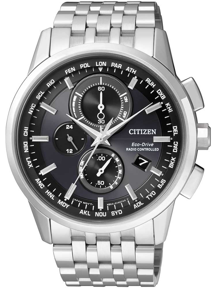 Citizen AT8110-61E นาฬิกาข้อมือผู้ชาย Eco-Drive Global Radio Controlled Chronograph Men's Watch