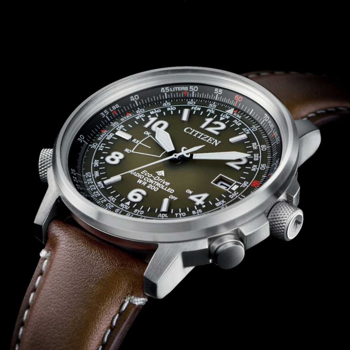 Citizen CB0240-29X นาฬิกาผู้ชาย Eco-Drive Promaster Sky Radio Controlled Pilot Men's Watch