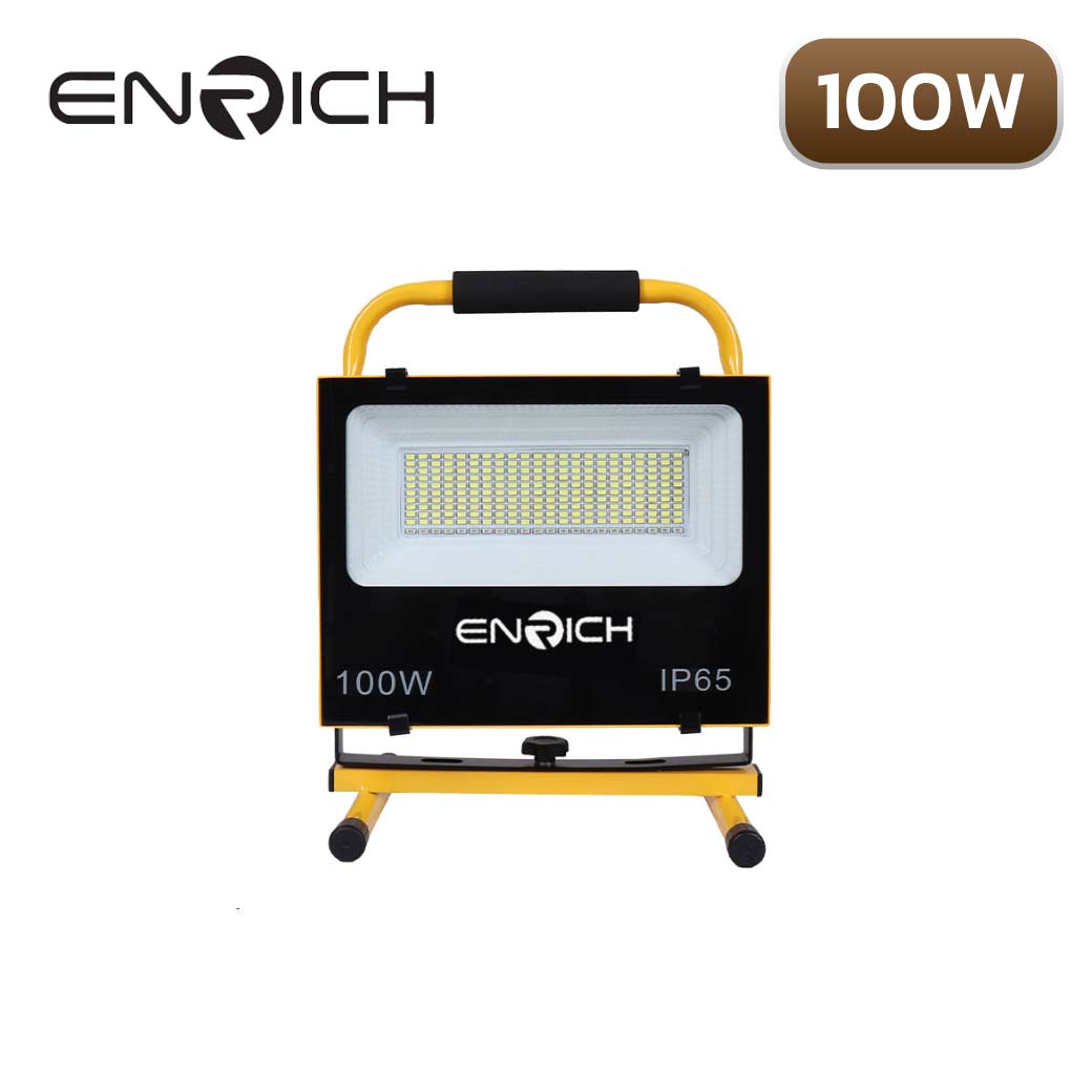โคมไฟสปอร์ตไลท์พกพา LED 100W ENRICH MOVE แสงขาว Daylight