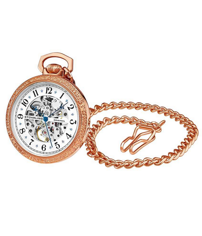 Stuhrling Original 979.04 นาฬิกาพก Mechanical Hand-wind Pocket Watch