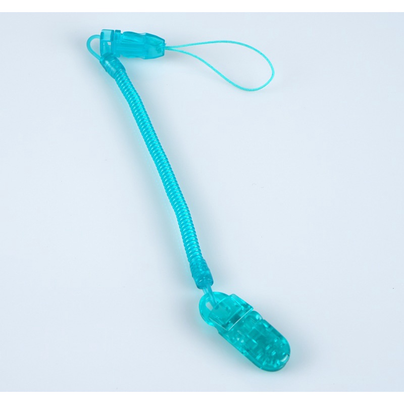 สายคล้องจุกหลอก สายคล้องยางกัด สายสปริง ยืด-หด ได้ คลิปหนีบยางกัด กันหล่น