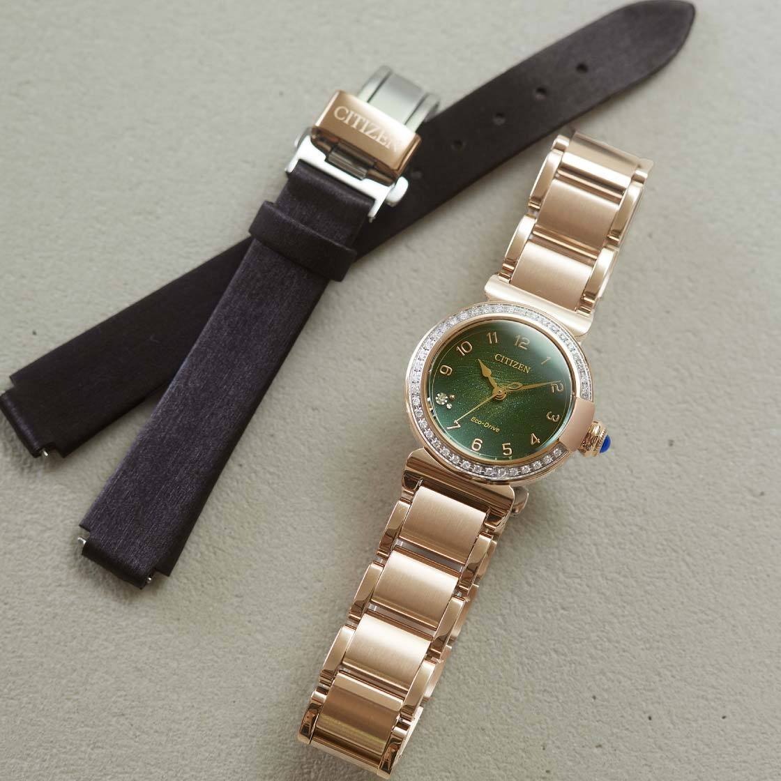 Citizen EM1123-62X นาฬิกาผู้หญิง Citizen L Mae Diamond: 40 Pcs Women's Watch