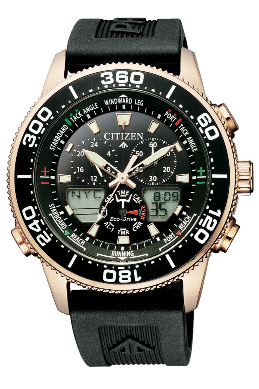 Citizen JR4063-12E นาฬิกาผู้ชาย Eco-Drive Promaster World Time Sailhawk Marine Yacht Men's Watch