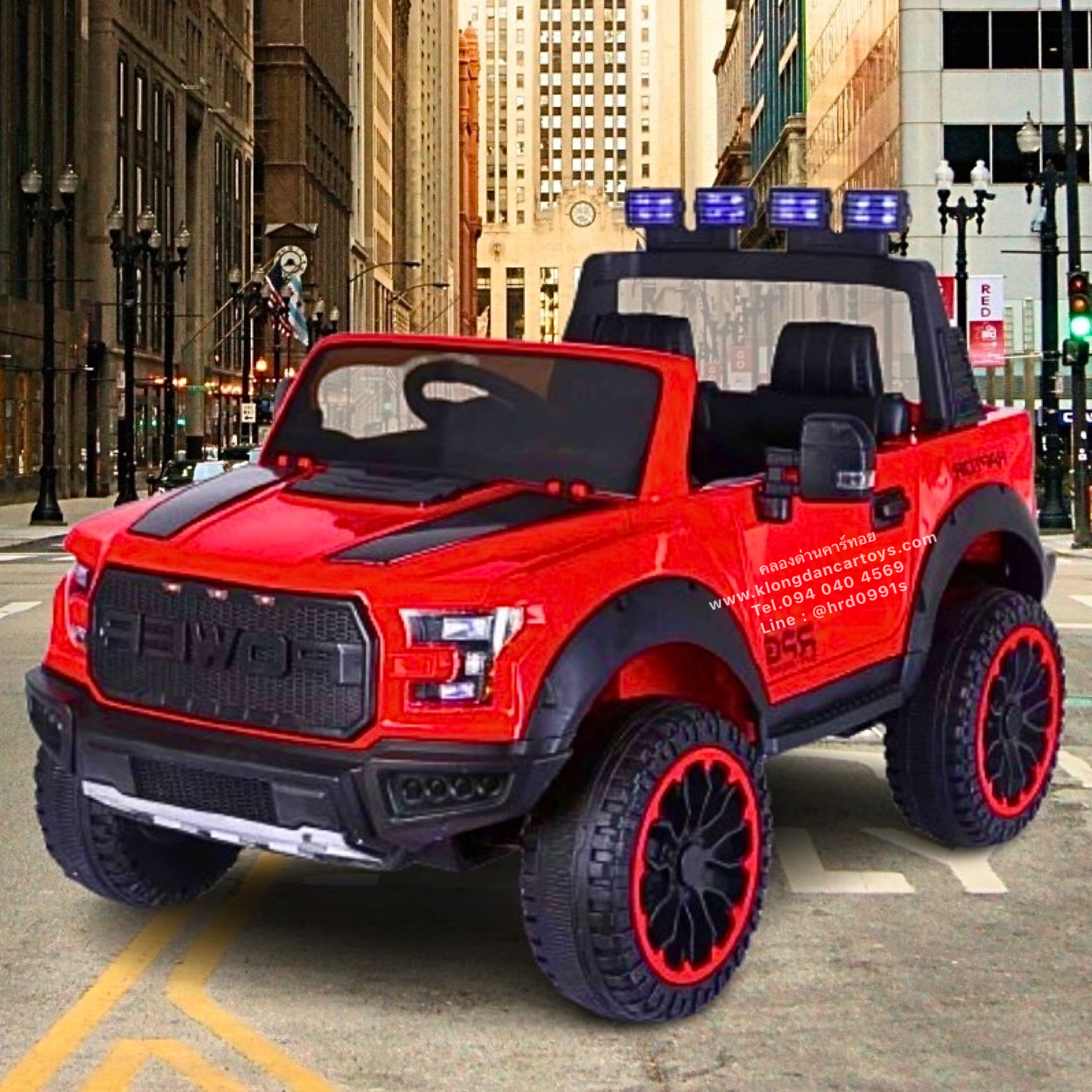 รถกะบะเด็กแบตเตอรี่Raptor4×4*คันใหญ่* (ออกตัวสมูท, 4มอเตอร์แบต12v7a, มีโช้คหน้าหลัง, โยกได้, บูลทูธกับมือถือ เล่นusb aux, รีโมทบูลทูธ) กะบะท้ายช่องใหญ่ ถอดชาร์จภายนอกได้