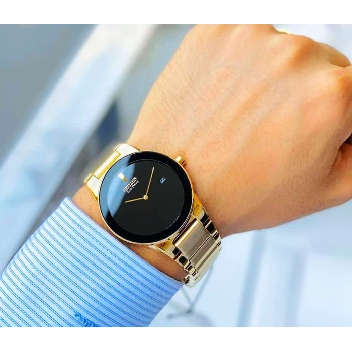 Citizen AU1062-56E นาฬิกาผู้ชาย Eco-Drive Axiom Golden Men's Watch