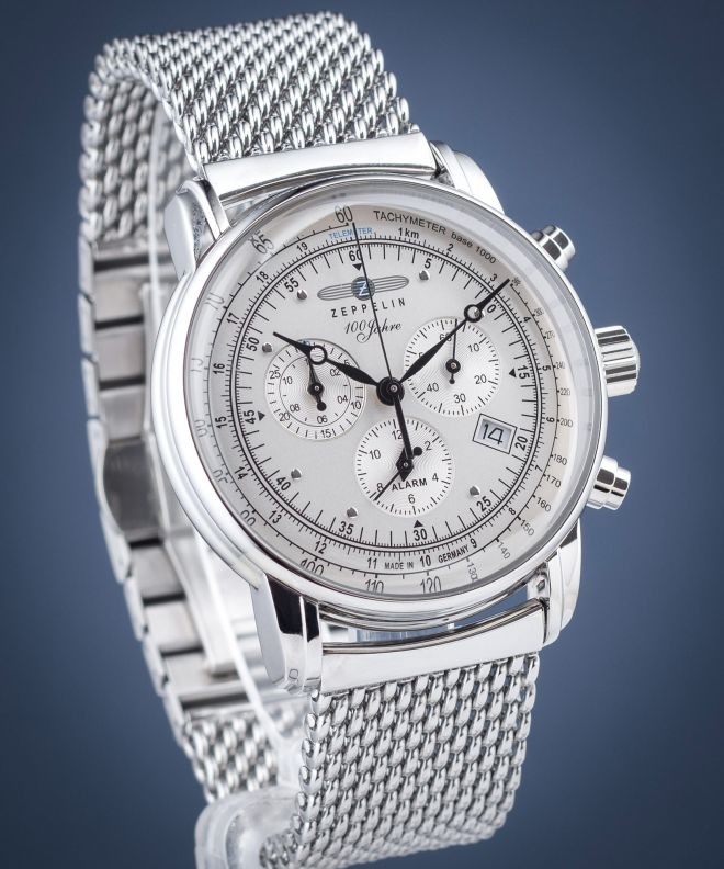 Zeppelin 7680M-1 นาฬิกาผู้ชาย Zeppelin Model 7680M-1, Series 100 Years Zeppelin ED.1 Chronograph Quartz Men's Watch Made In Germany