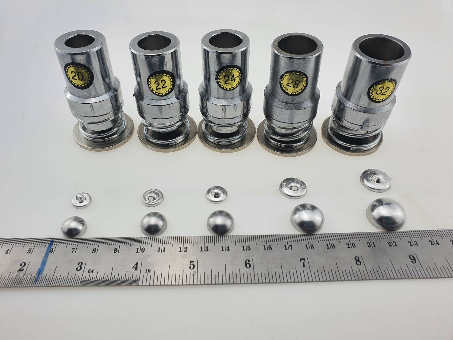 กระดุมปั๊ม อะไหล่กระดุม บล็อกกระดุม กระดุมผ้าแบบนูน กระดุมผ้าอุปกรณ์การทำกระดุมผ้าสำหรับชุดไทย