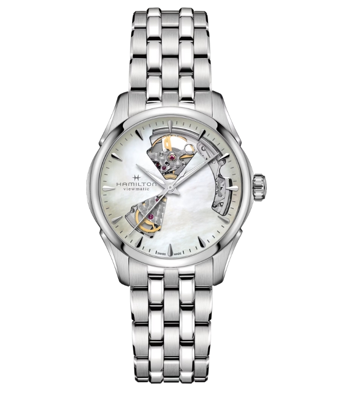 Hamilton H32215190 นาฬิกาผู้หญิง Jazzmaster Open Heart Lady Auto Women's Watch