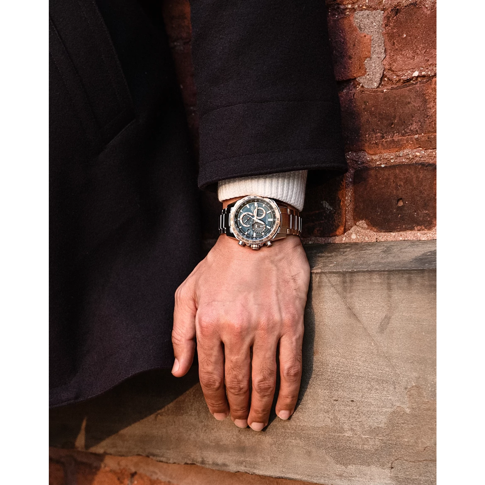 Citizen CB5916-59L นาฬิกาผู้ชาย Eco-Drive PCAT Perpetual Chrono A-T Men's Watch